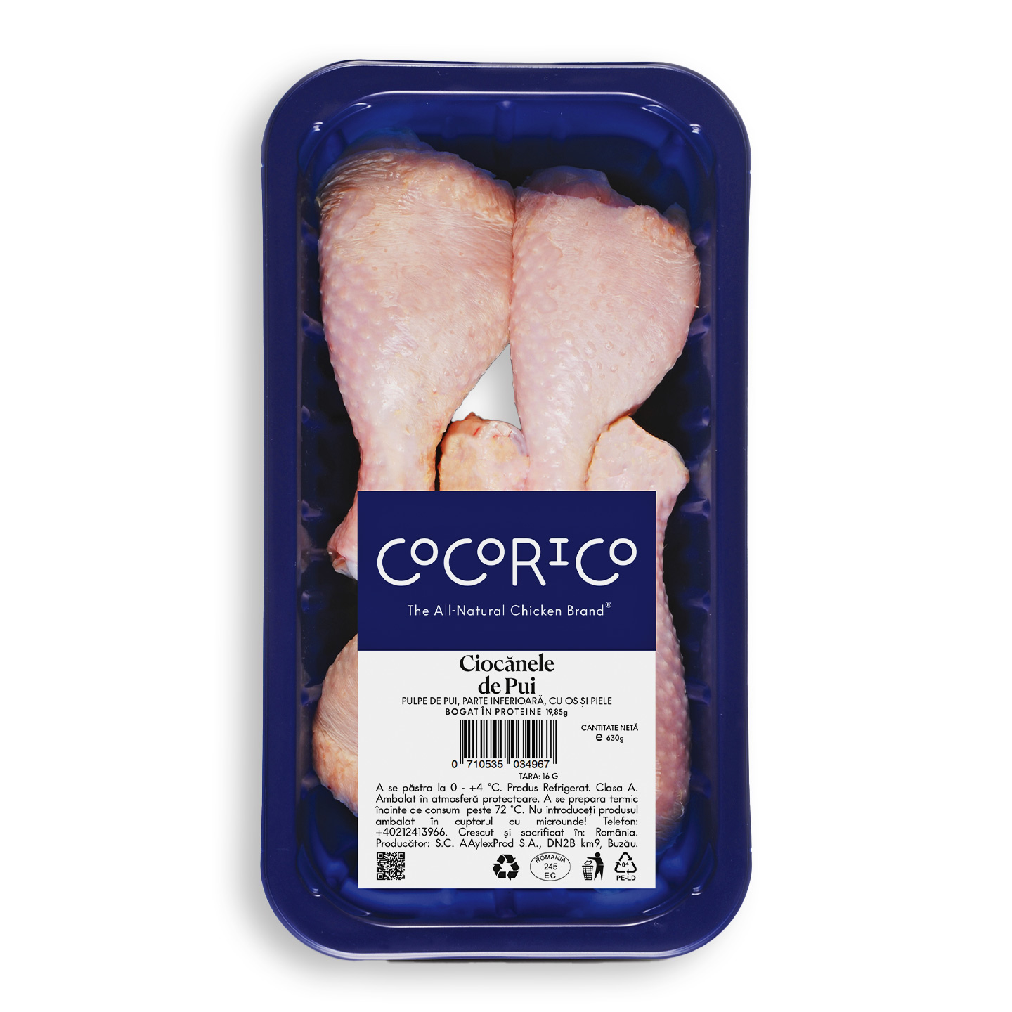 Pulpe inferioare de pui COCORICO 630g, țară de origine România