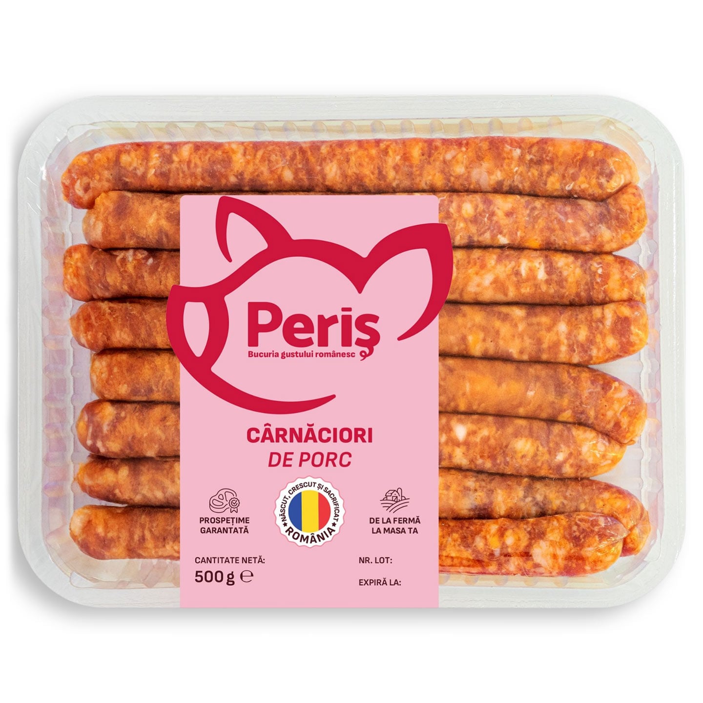 Cârnăciori de porc Periș 500g 