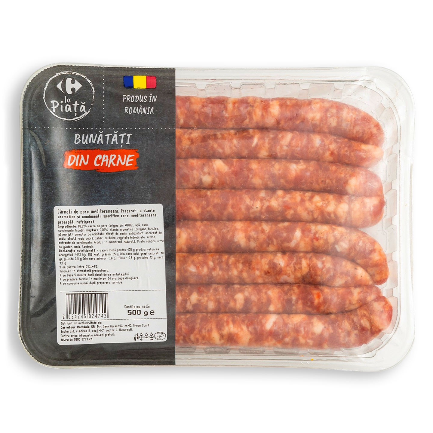 Cârnați mediteraneeni Carrefour La Piață 500g