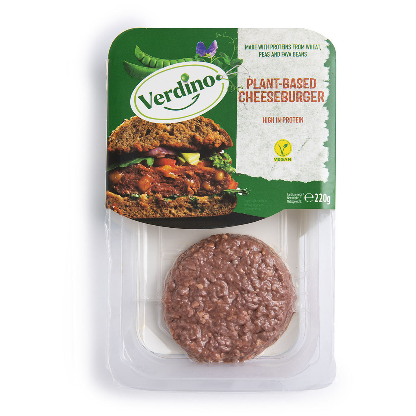 Alternativă vegetală pentru cheeseburger Verdino 220g