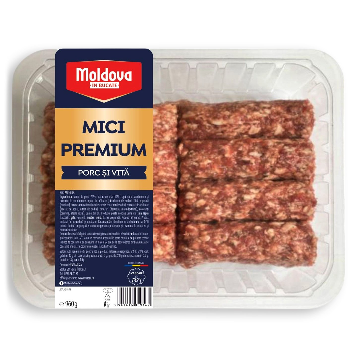Mici premium de porc și vită Vascar 960g