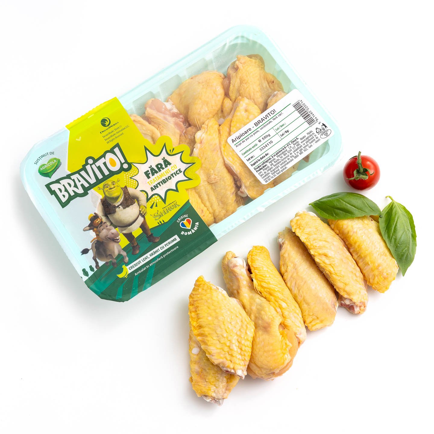 Aripi secționate de pui Bravito 550g