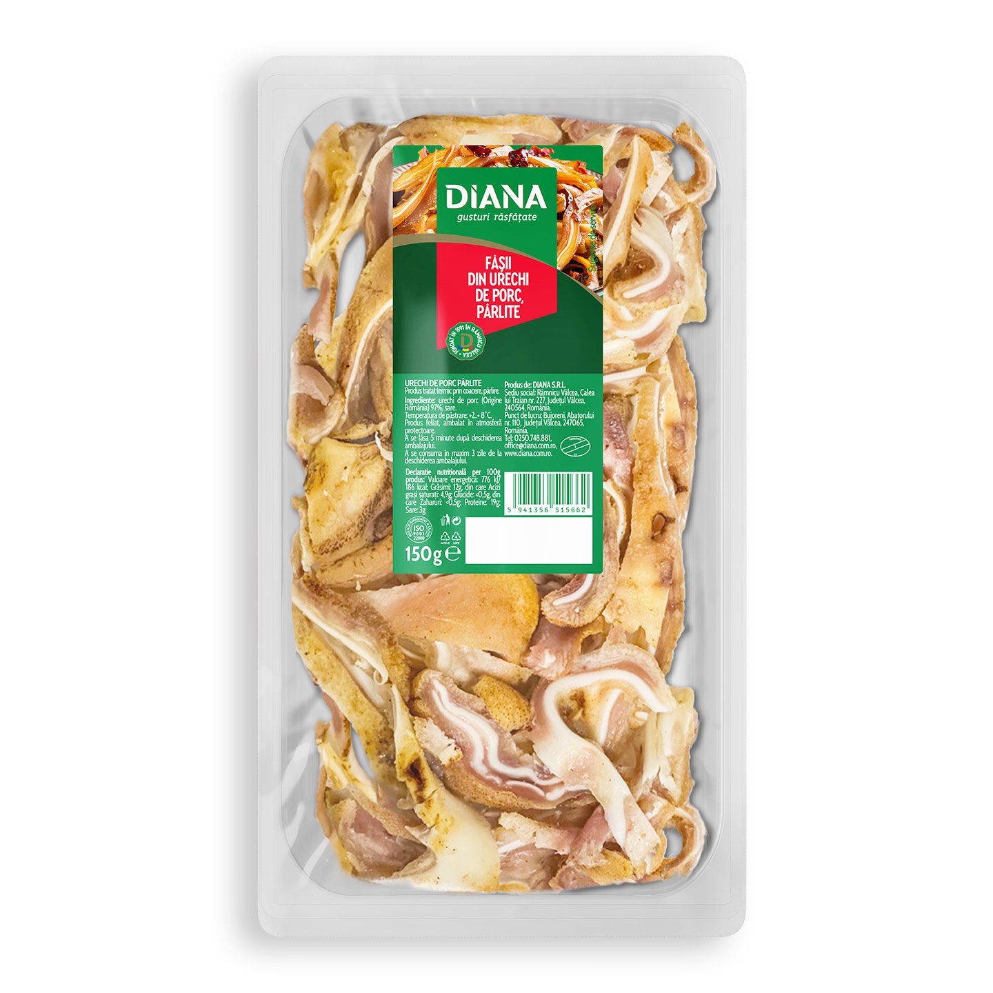 Urechi de porc, feliate Diana 150g