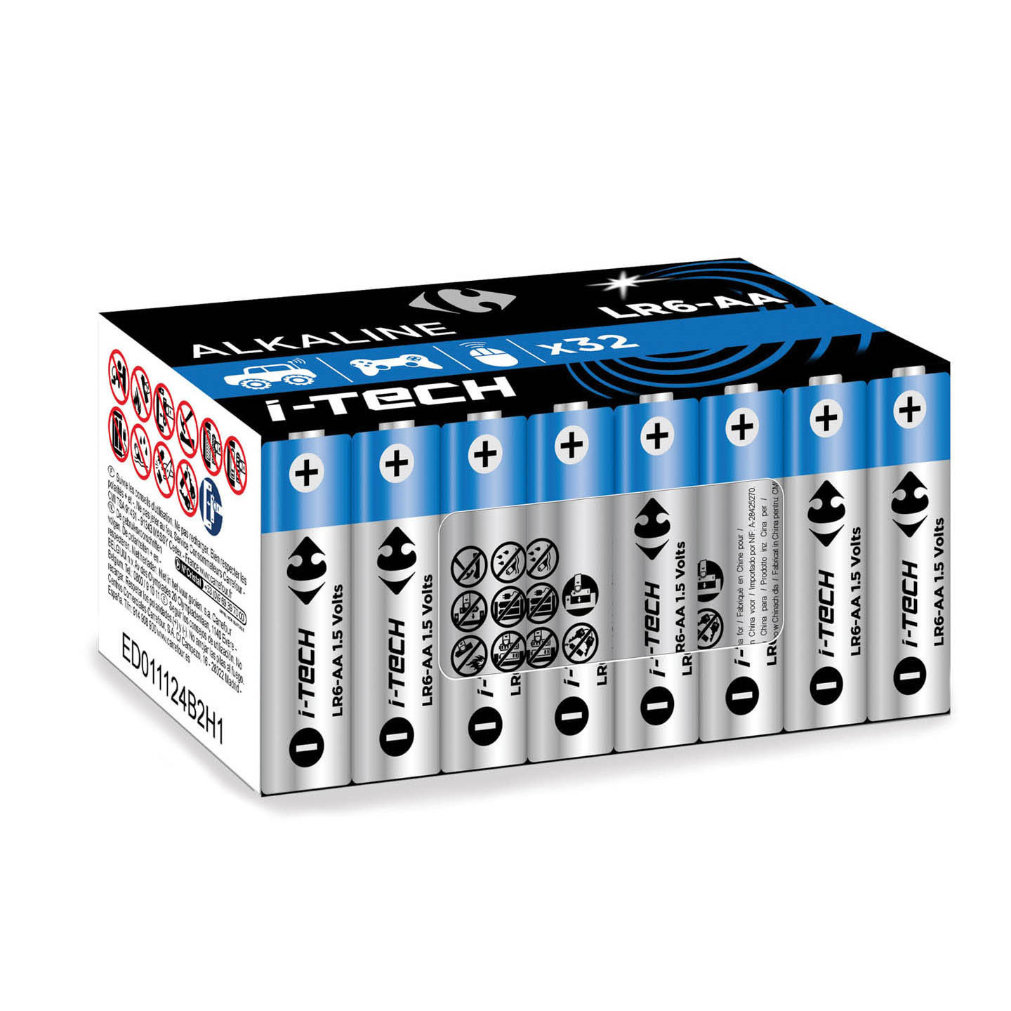 Set 32 baterii alcaline Carrefour I-TECH AAA