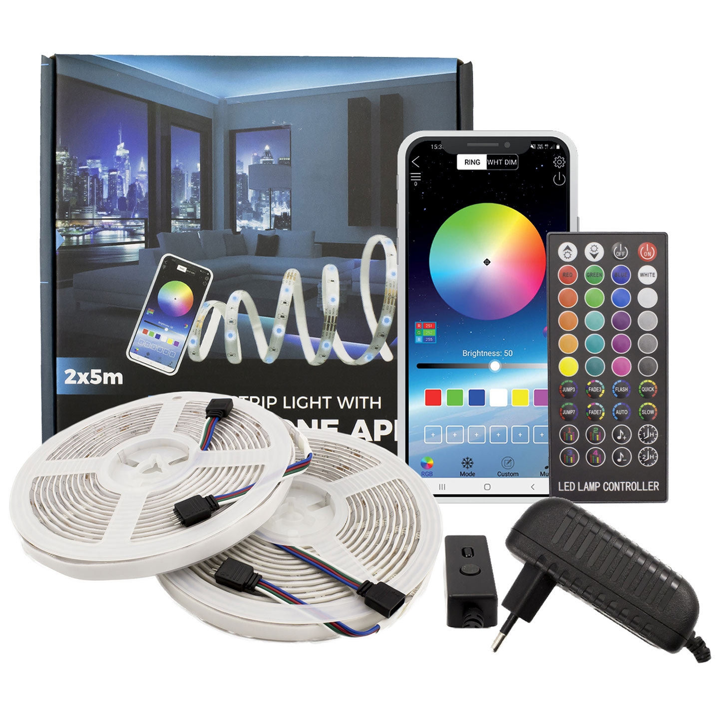 Bandă LED RGB Smart 10m, IP65 