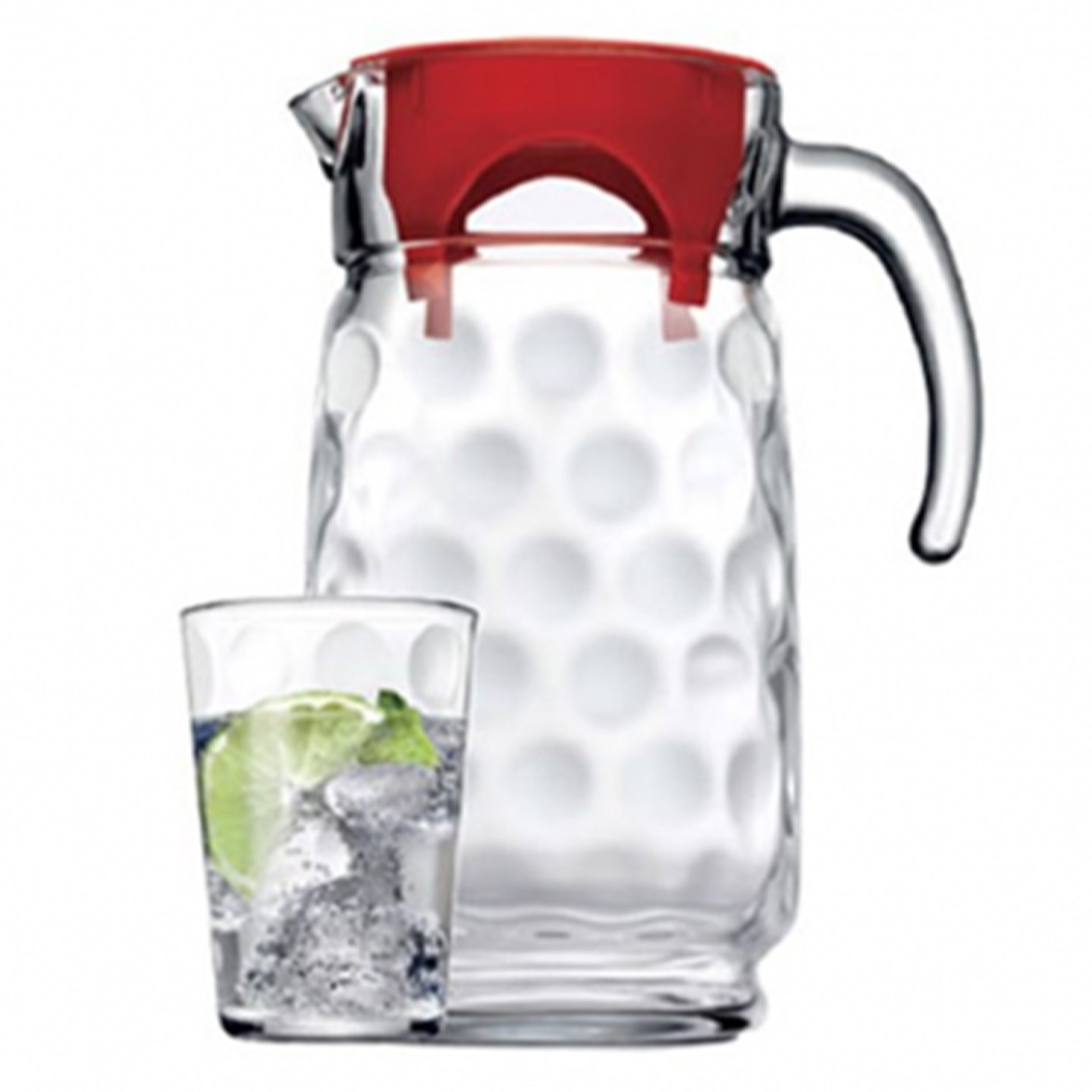 Set carafă 1.7L și 6 pahare pentru apă 280ml, Rings 