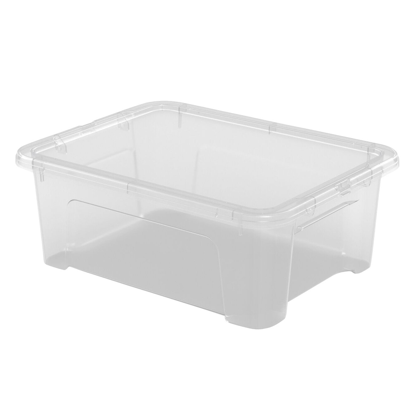 Cutie de depozitare cu capac, plastic, mărimea M, 17 L Carrefour