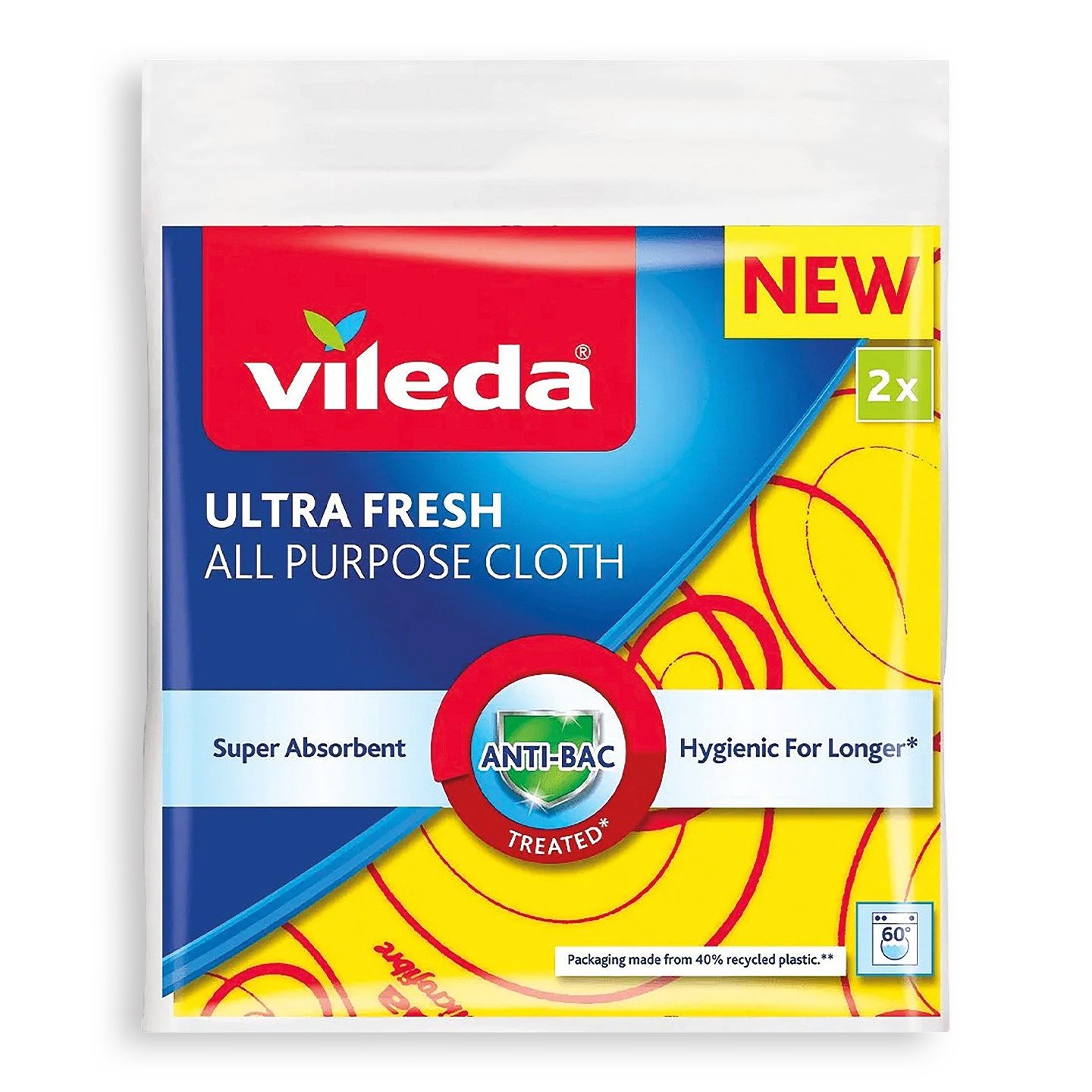 Set 2 lavete universale Ultra Fresh, 34x34 cm Vileda