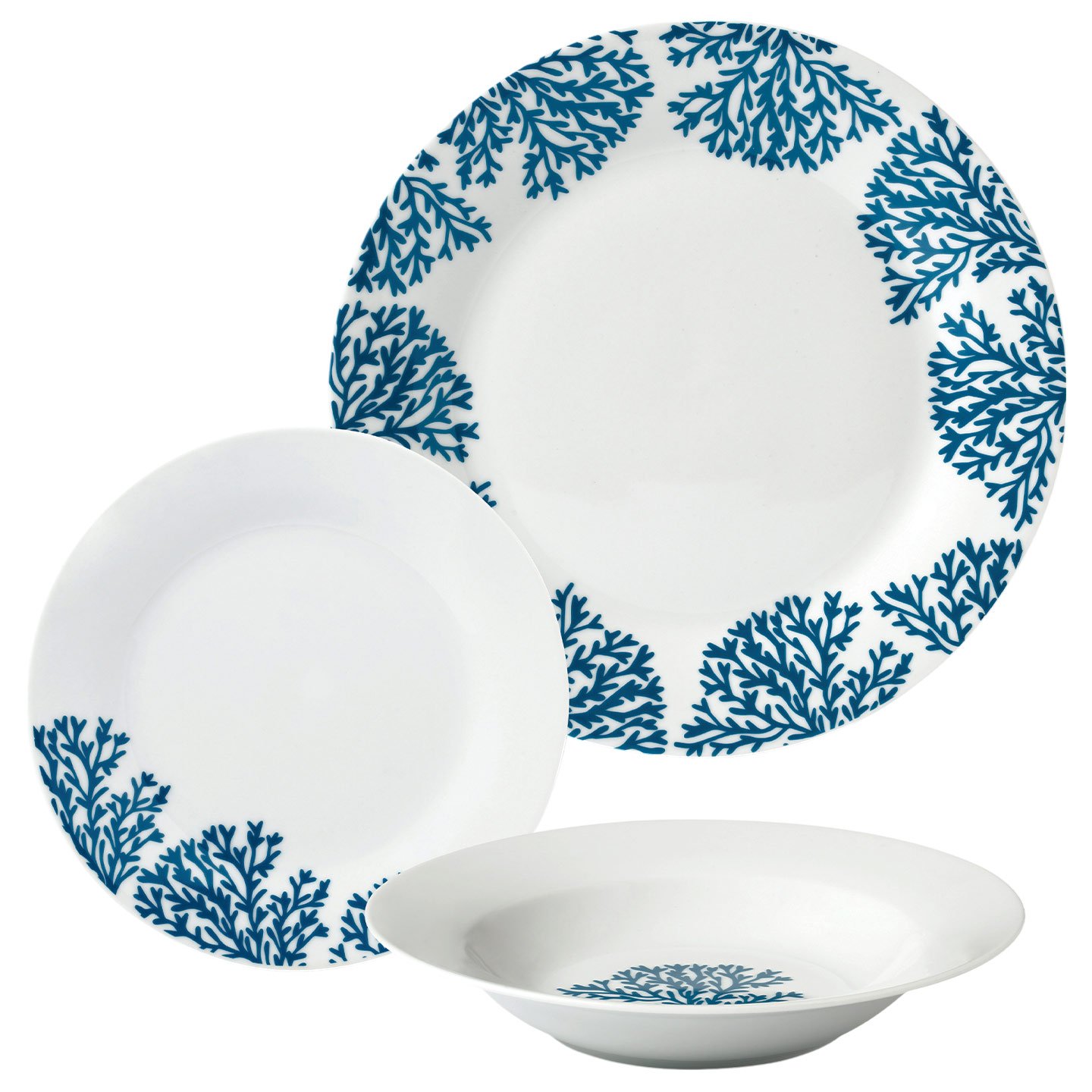 Set x 18 piese veselă model ocean, Carrefour