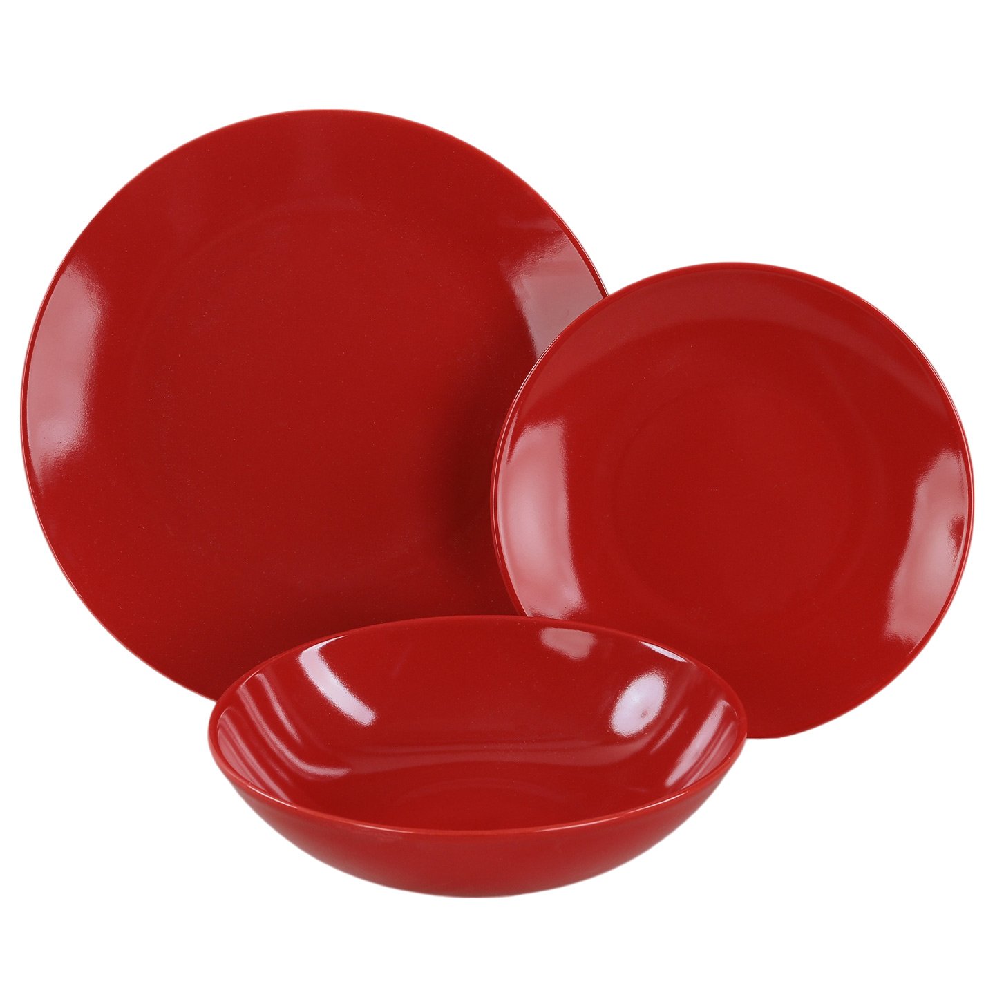 Set 18 piese vesela rosu, Carrefour
