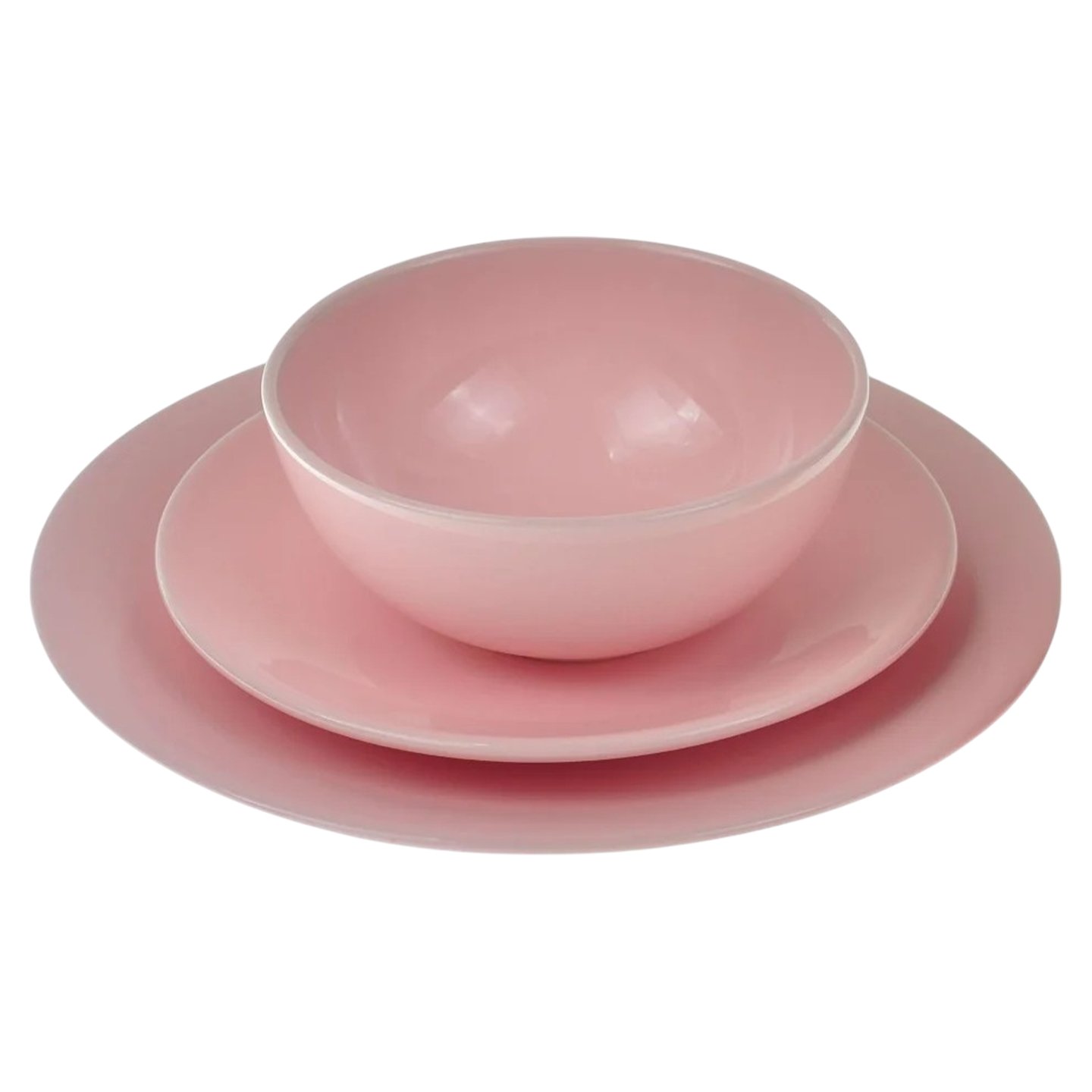 Set x 18 piese veselă roz, Carrefour