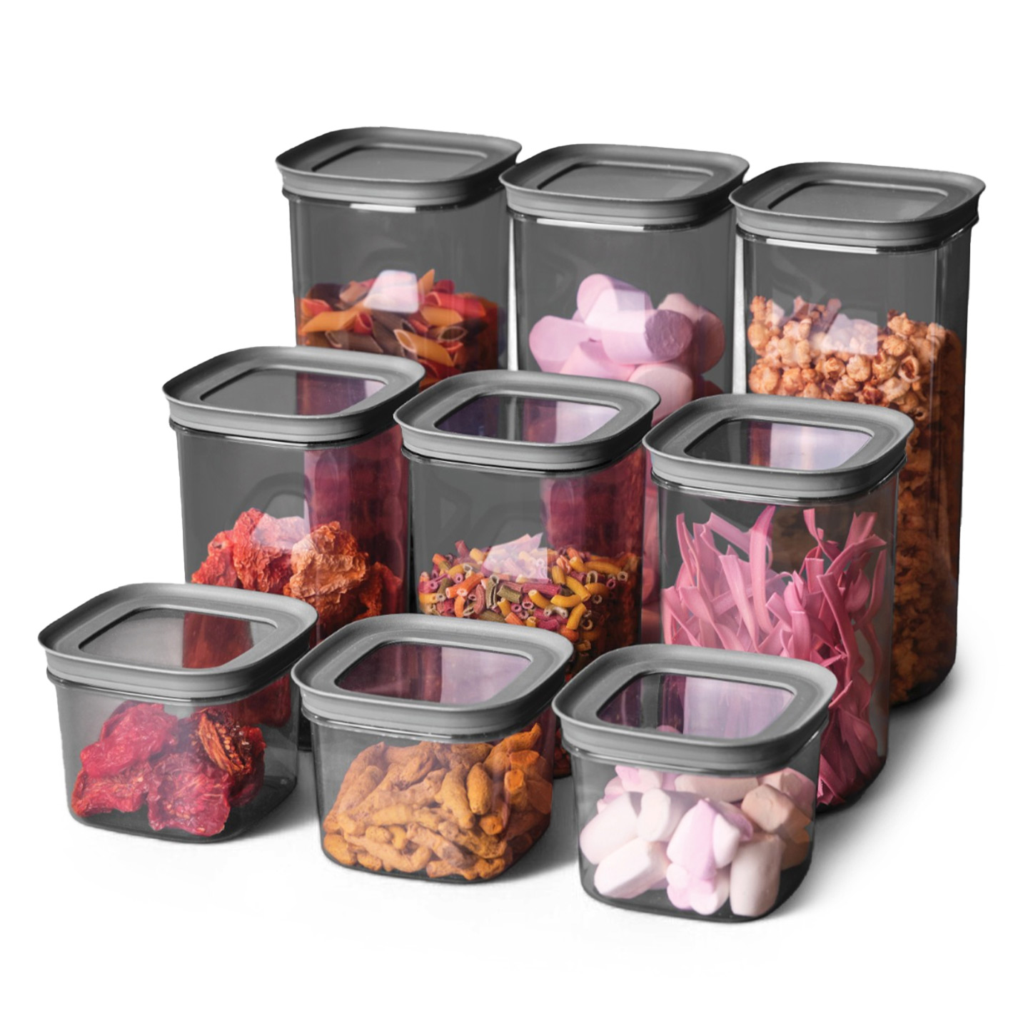 Set 9 cutii alimentare cu capac (0.57L- 1.1 L -1.77L) Vinto