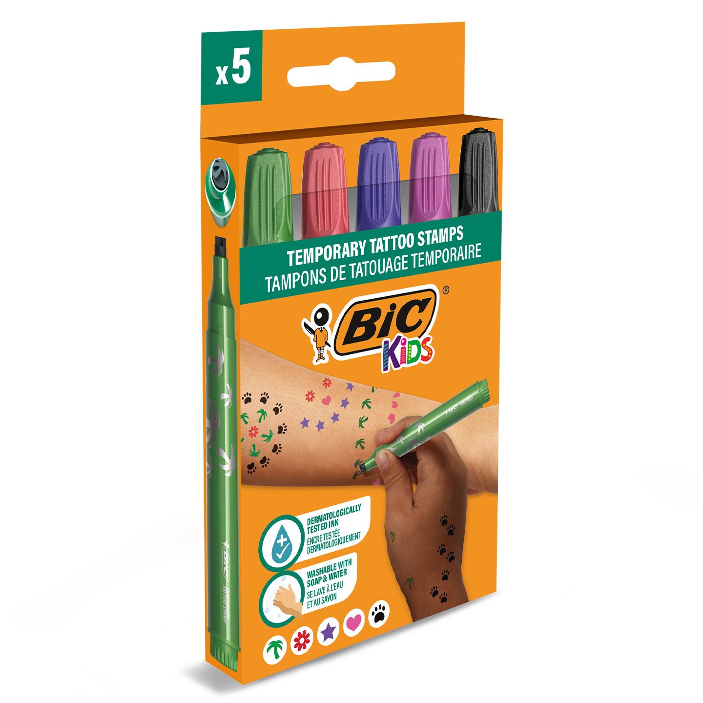Set pentru tatuaje temporare cu 5 ștampile BIC Kids