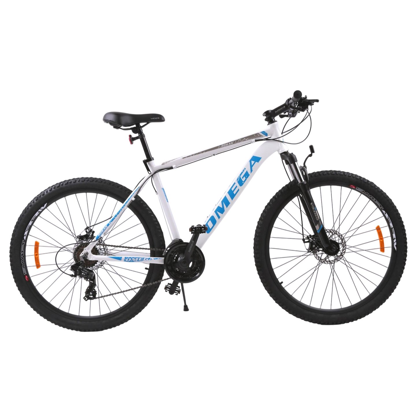 Bicicletă Rowan 29" alb/albastru; portocaliu/negru Omega