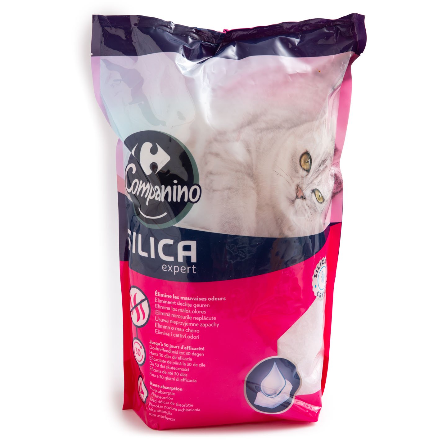 Așternut pentru pisici Silicat Gel, Carrefour Companino 5L