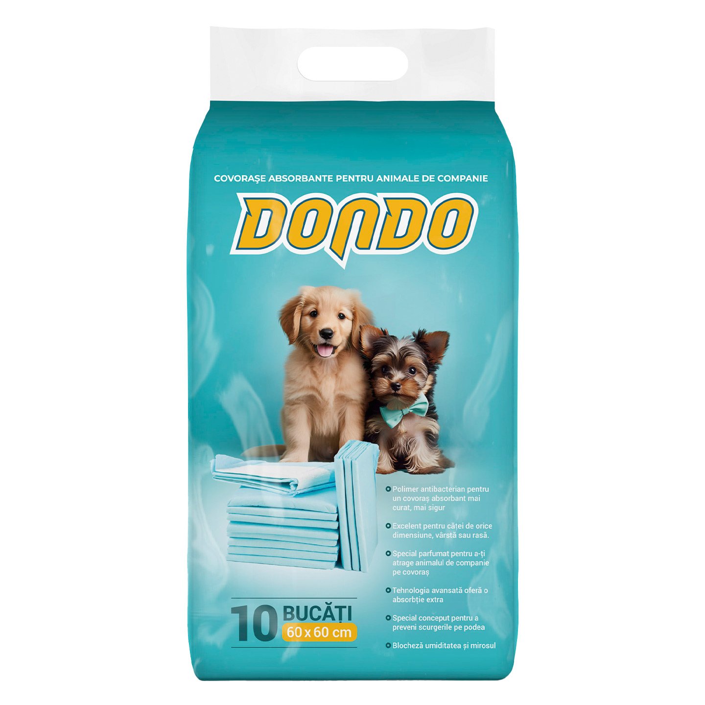 Set 10 covorase absorbante Dondo, 60x60 cm