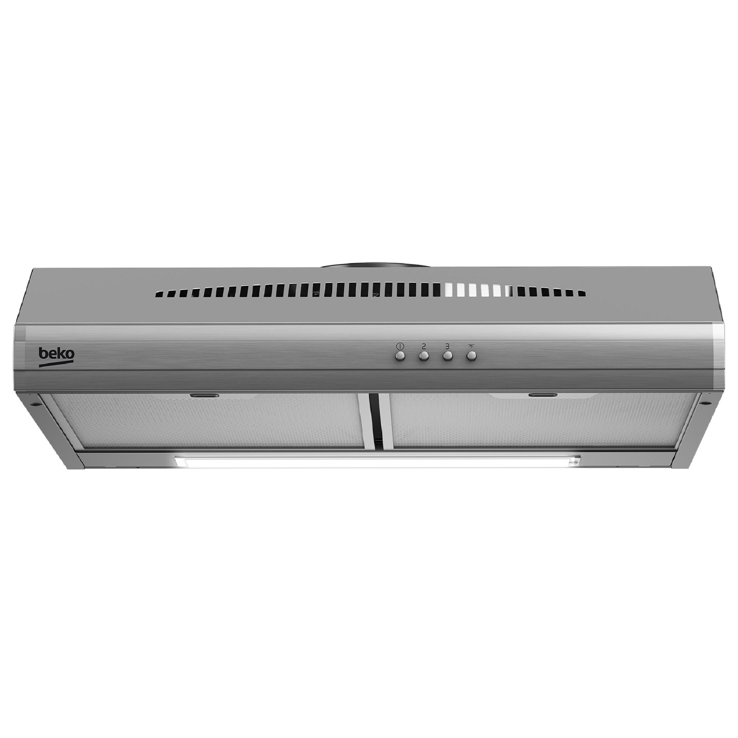 Hotă HNS61320X, 230 W, absorbție 380 m3/h, 3 trepte, negru/inox Beko