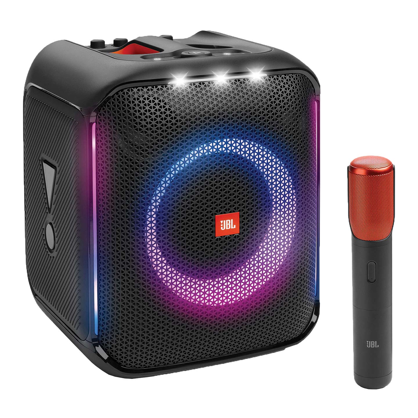 Boxă portabilă Partybox Encore, Bluetooth, Light show, IPX4, microfon wireless, 100W, 10H, negru JBL