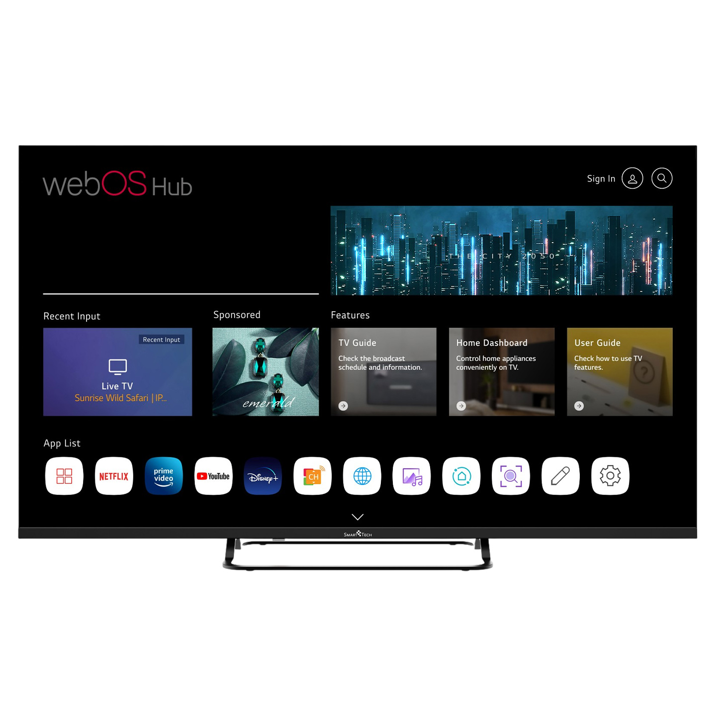 Televizor LED 43UW02V, 108 cm, smart webOS, 4K Ultra HD, clasa F Smart Tech