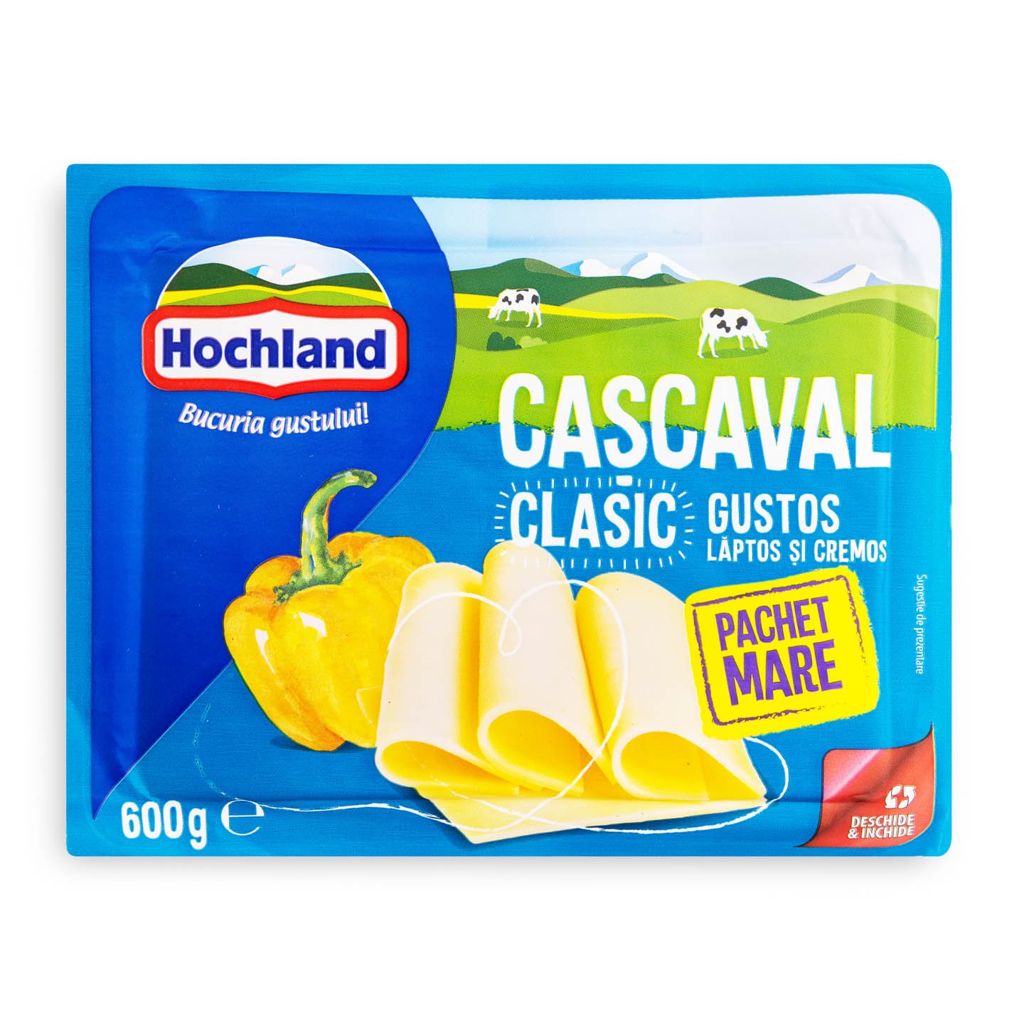 Cașcaval clasic/afumat Hochland 600 g