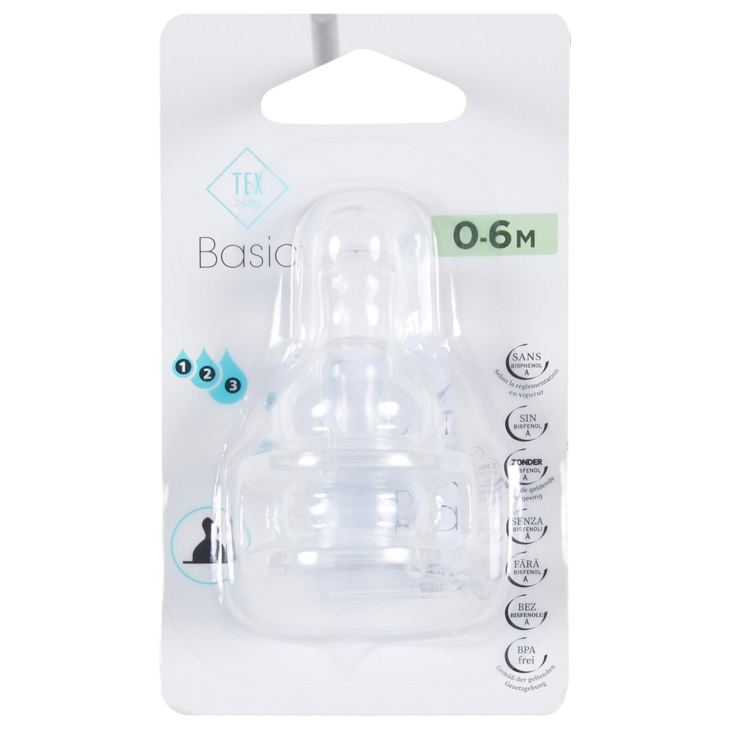 Set tetine silicon Tex Baby 2buc.