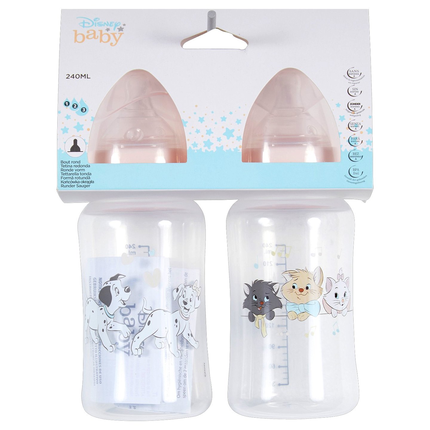 Set x 2 biberoane Tex Baby, diverse culori