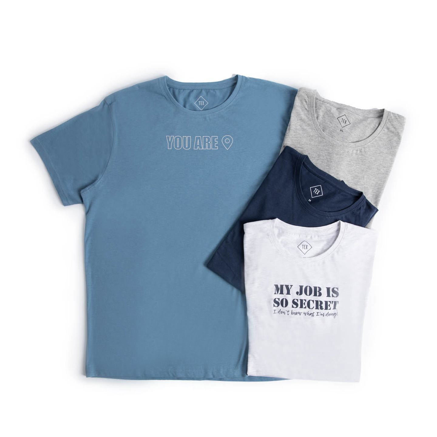 Set 2 tricouri pentru bărbați, mărimi S/3XL, Tex